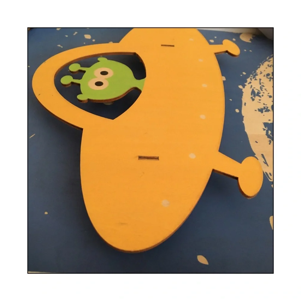 Kid’s 3D Alien Wooden Wall Art by Modern Moose
